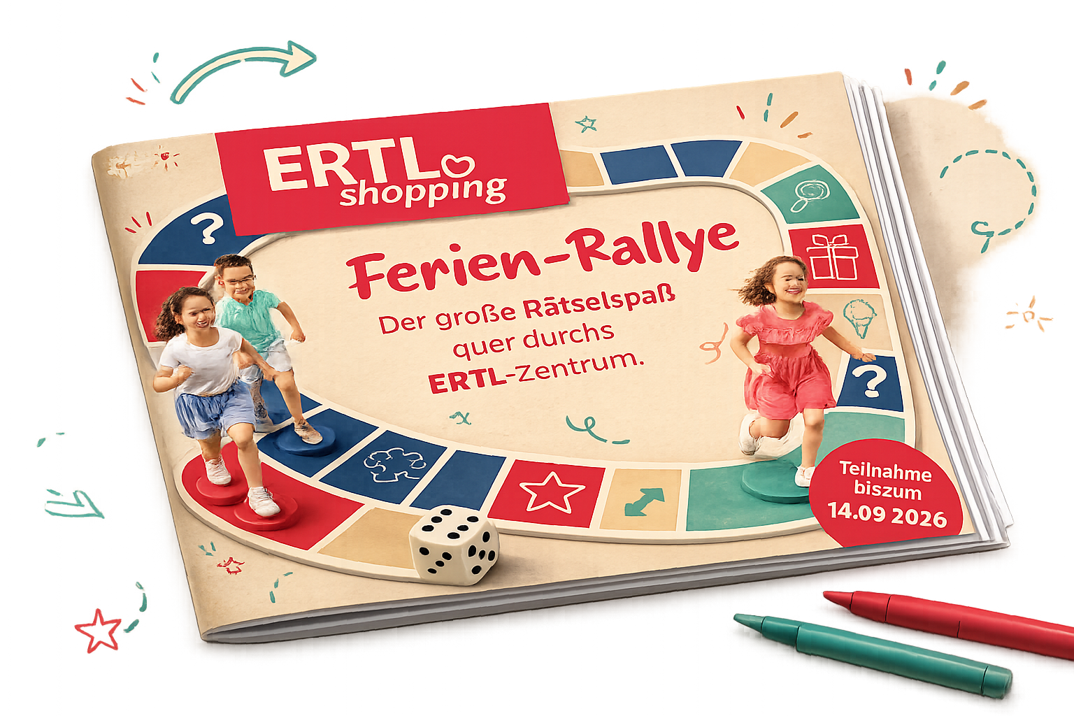 Titel des ERTL Ferien-Rallye-Hefts 2026